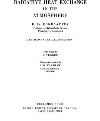 خرید و دانلود نسخه کامل کتاب Radiative Heat Exchange in the Atmosphere