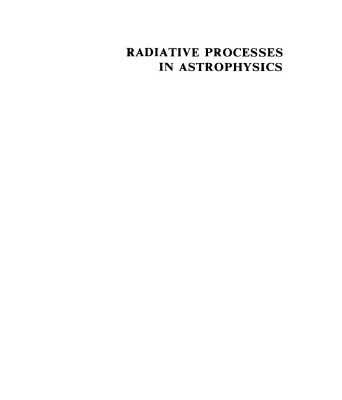 خرید و دانلود نسخه کامل کتاب Radiative Processes in Astrophysics