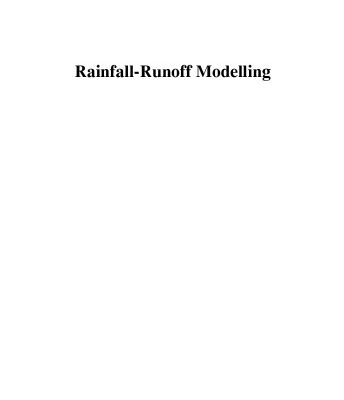 خرید و دانلود نسخه کامل کتاب Rainfall-Runoff Modelling: The Primer
