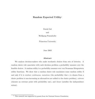 خرید و دانلود نسخه کامل کتاب Random Expected Utility