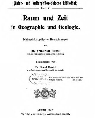 خرید و دانلود نسخه کامل کتاب Raum und Zeit in Geographie und Geologie : Naturphilosophische Betrachtungen