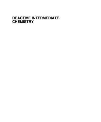 خرید و دانلود نسخه کامل کتاب Reactive intermediate chemistry