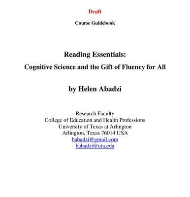 خرید و دانلود نسخه کامل کتاب Reading Essentials: Cognitive Science and the Gift of Fluency for All
