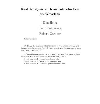 خرید و دانلود نسخه کامل کتاب Real analysis with an introduction to wavelets