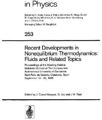 خرید و دانلود نسخه کامل کتاب Recent Developments in Nonequilibrium Thermodynamics: Fluids and Related Topics