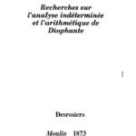 خرید و دانلود نسخه کامل کتاب Recherches sur l’analyse indeterminee et l’arithmetique de diophante