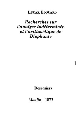 خرید و دانلود نسخه کامل کتاب Recherches sur l’analyse indeterminee et l’arithmetique de diophante_68b559be5bd41.jpeg خرید و دانلود نسخه کامل کتاب Recherches sur l’analyse indeterminee et l’arithmetique de diophante