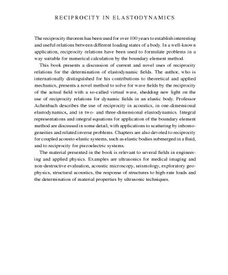 خرید و دانلود نسخه کامل کتاب Reciprocity in Elastodynamics (Cambridge Monographs on Mechanics)