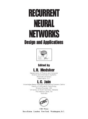 خرید و دانلود نسخه کامل کتاب Recurrent Neural Networks: Design and Applications