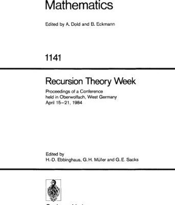 خرید و دانلود نسخه کامل کتاب Recursion Theory Week. Proceedings conference Oberwolfach, 1984