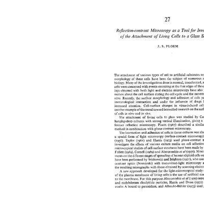 خرید و دانلود نسخه کامل کتاب Reflection-contrast Microscopy as a Tool for Investigation of the Attachment of Living Cells to a Glass Surface