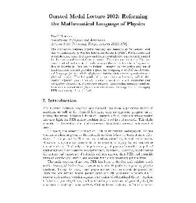 خرید و دانلود نسخه کامل کتاب Reforming the math language of physics (geometric algebra) (Oersted medal lecture)