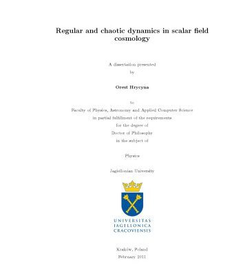 خرید و دانلود نسخه کامل کتاب Regular and chaotic dynamics in scalar field cosmology