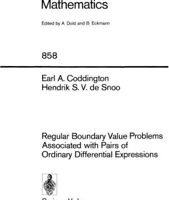 خرید و دانلود نسخه کامل کتاب Regular Boundary Value Problems Associated with Pairs of Ordinary Differential Expressions