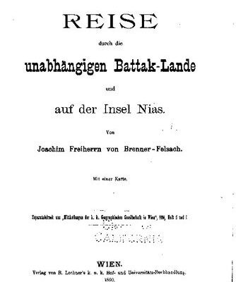 خرید و دانلود نسخه کامل کتاب Reise durch die unabhängigen Battak-Lande und auf der Insel Nias