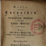 خرید و دانلود نسخه کامل کتاب Reise in die Carpathen [Karpaten] mit vorzüglicher Rücksicht auf das Tatra-Gebirge