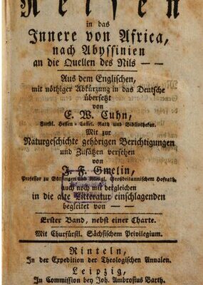 خرید و دانلود نسخه کامل کتاب Reisen in das Innere von Afrika, nach Abessinien an die Quellen des Nils