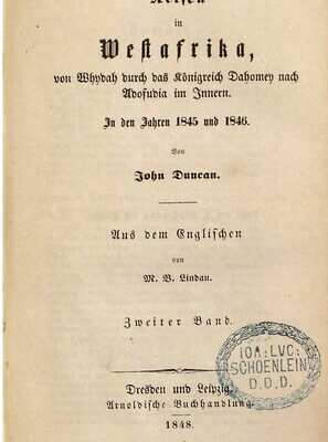 خرید و دانلود نسخه کامل کتاب Reisen in Westafrika, von Whydah durch das Königreich Dahomey nach Adofudia im Innern. In den Jahren 1845 und 1846