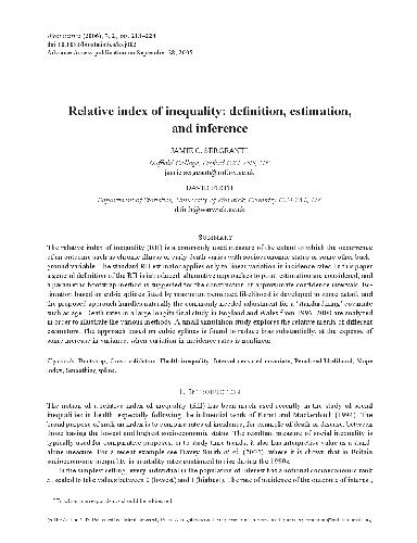 خرید و دانلود نسخه کامل کتاب Relative index of inequality definition, estimation, and inference (2006)(en)(12s)_68be93862cc2d.jpeg خرید و دانلود نسخه کامل کتاب Relative index of inequality definition, estimation, and inference (2006)(en)(12s)