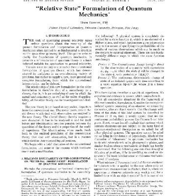 خرید و دانلود نسخه کامل کتاب Relative state formulation of quantum mechanics
