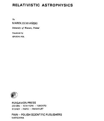خرید و دانلود نسخه کامل کتاب Relativistic Astrophysics