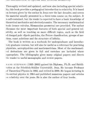 خرید و دانلود نسخه کامل کتاب Relativity: an introduction to special and general relativity