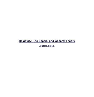 خرید و دانلود نسخه کامل کتاب Relativity: the special and general theory