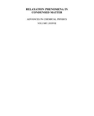 خرید و دانلود نسخه کامل کتاب Relaxation Phenomena in Condensed Matter
