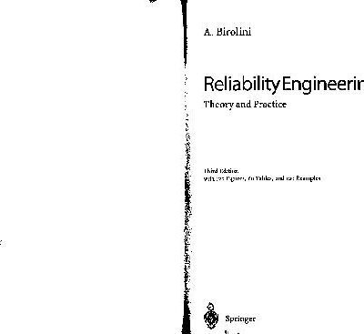 خرید و دانلود نسخه کامل کتاب Reliability Engineering theory and practice Alessandro Birolini