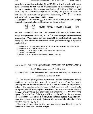 خرید و دانلود نسخه کامل کتاب Remarks on the Quantum Theory of Diffraction