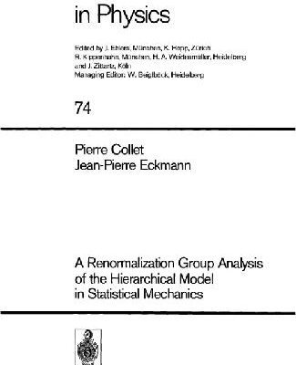 خرید و دانلود نسخه کامل کتاب Renormalization group analysis of hierarchical model in statistical mechanics