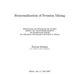 خرید و دانلود نسخه کامل کتاب Renormalization of Fermion Mixing