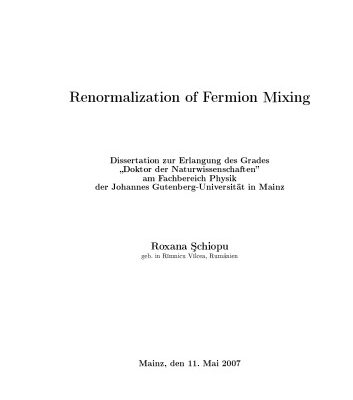 خرید و دانلود نسخه کامل کتاب Renormalization of Fermion Mixing
