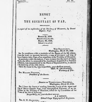 خرید و دانلود نسخه کامل کتاب REPORT OF THE SECRETARY OF WAR, COMMUNiCATING The report of an Exploration of the Territory of Minnesota