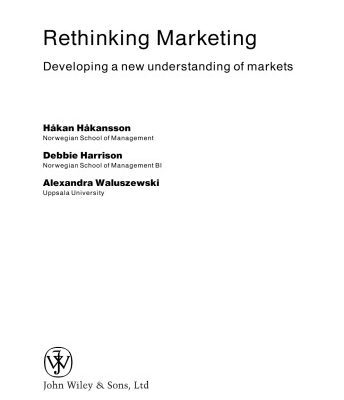 خرید و دانلود نسخه کامل کتاب Rethinking Marketing: Developing a New Understanding of Markets