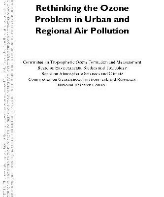 خرید و دانلود نسخه کامل کتاب Rethinking the Ozone Problem in Urban and Regional Air Pollution