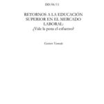 خرید و دانلود نسخه کامل کتاب Retornos a la educación superior en el mercado laboral: ¿vale la pena el esfuerzo?