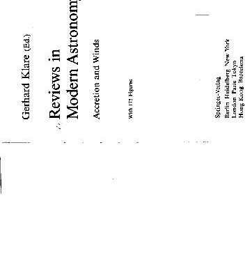 خرید و دانلود نسخه کامل کتاب reviews in modern astronomy 3-accretion and winds