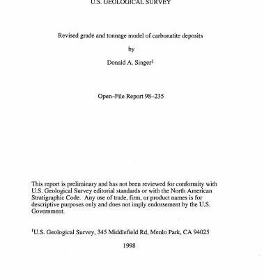 خرید و دانلود نسخه کامل کتاب Revised grade and tonnage model of carbonatite deposits