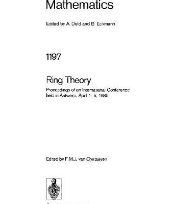خرید و دانلود نسخه کامل کتاب Ring Theory: Proceedings of an International Conference, Held in Antwerp