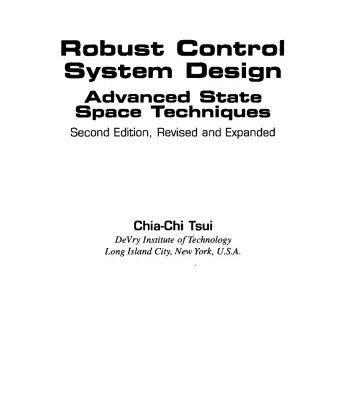 خرید و دانلود نسخه کامل کتاب Robust Control System Design: Advanced State Space Techniques