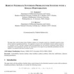 خرید و دانلود نسخه کامل کتاب Robust Feedback Synthesis Problem for Systems with a Single Perturbation