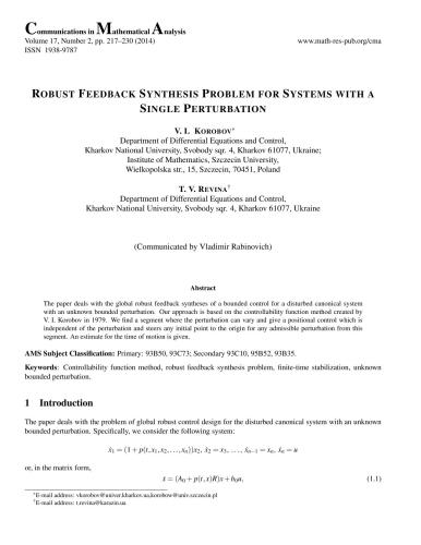 خرید و دانلود نسخه کامل کتاب Robust Feedback Synthesis Problem for Systems with a Single Perturbation_68bdc057746bf.jpeg خرید و دانلود نسخه کامل کتاب Robust Feedback Synthesis Problem for Systems with a Single Perturbation
