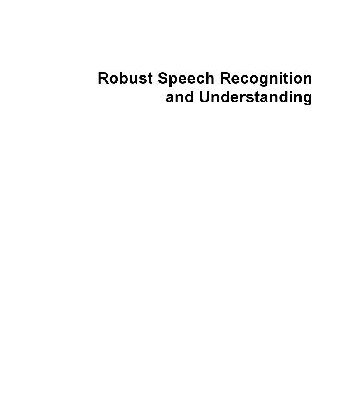 خرید و دانلود نسخه کامل کتاب Robust Speech Recognation and Understanding