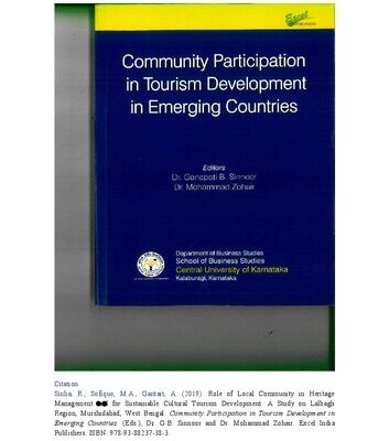 خرید و دانلود نسخه کامل کتاب Role of Local Community in Heritage Management for Sustainable Cultural Tourism Development: A Study on Lalbagh Region, Murshidabad, West Bengal