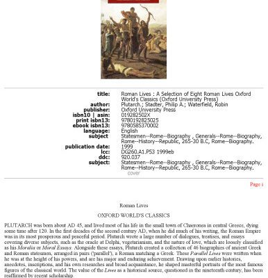 خرید و دانلود نسخه کامل کتاب Roman Lives: A Selection of Eight Lives (Oxford World’s Classics)