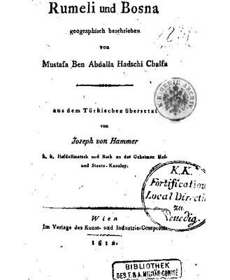 خرید و دانلود نسخه کامل کتاب Rumeli und Bosnia, geographisch beschrieben von Mustafa Ben Abdallah Hadschi Chalfa