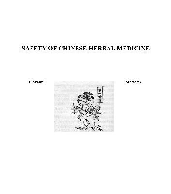 خرید و دانلود نسخه کامل کتاب Safety of Chinese Herbal Medicine
