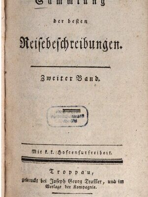 خرید و دانلود نسخه کامل کتاب Sammlung der besten Reisebeschreibungen