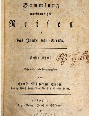خرید و دانلود نسخه کامل کتاب Sammlung merkwürdiger Reisen in das Innre von Africa (Afrika)